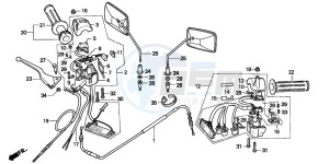 CH125 drawing CABLE/HANDLE LEVER/SWITCH