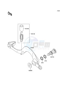 KX450F KX450D7F EU drawing Brake Pedal