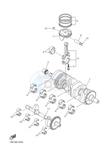 YZF-R1B 1000 (1KBP) drawing CRANKSHAFT & PISTON