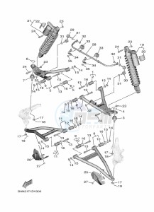 YXE850EN YX85EPAL (BAN6) drawing FRONT SUSPENSION & WHEEL