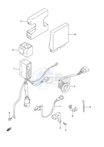 DF 60A drawing PTT Switch/Engine Control Unit High Thrust