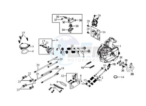 GTS 125 EVO drawing CYLINDER HEAD CPL   / THERMOSTAT