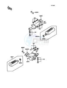 KE 100 B [KE100] (B11-B15) [KE100] drawing FOOTRESTS