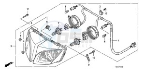 CBF1000S9 UK - (E / ABS MKH) drawing HEADLIGHT