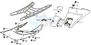 JET ONE 50 drawing COWLING / FOOTREST / FLOOR MAT