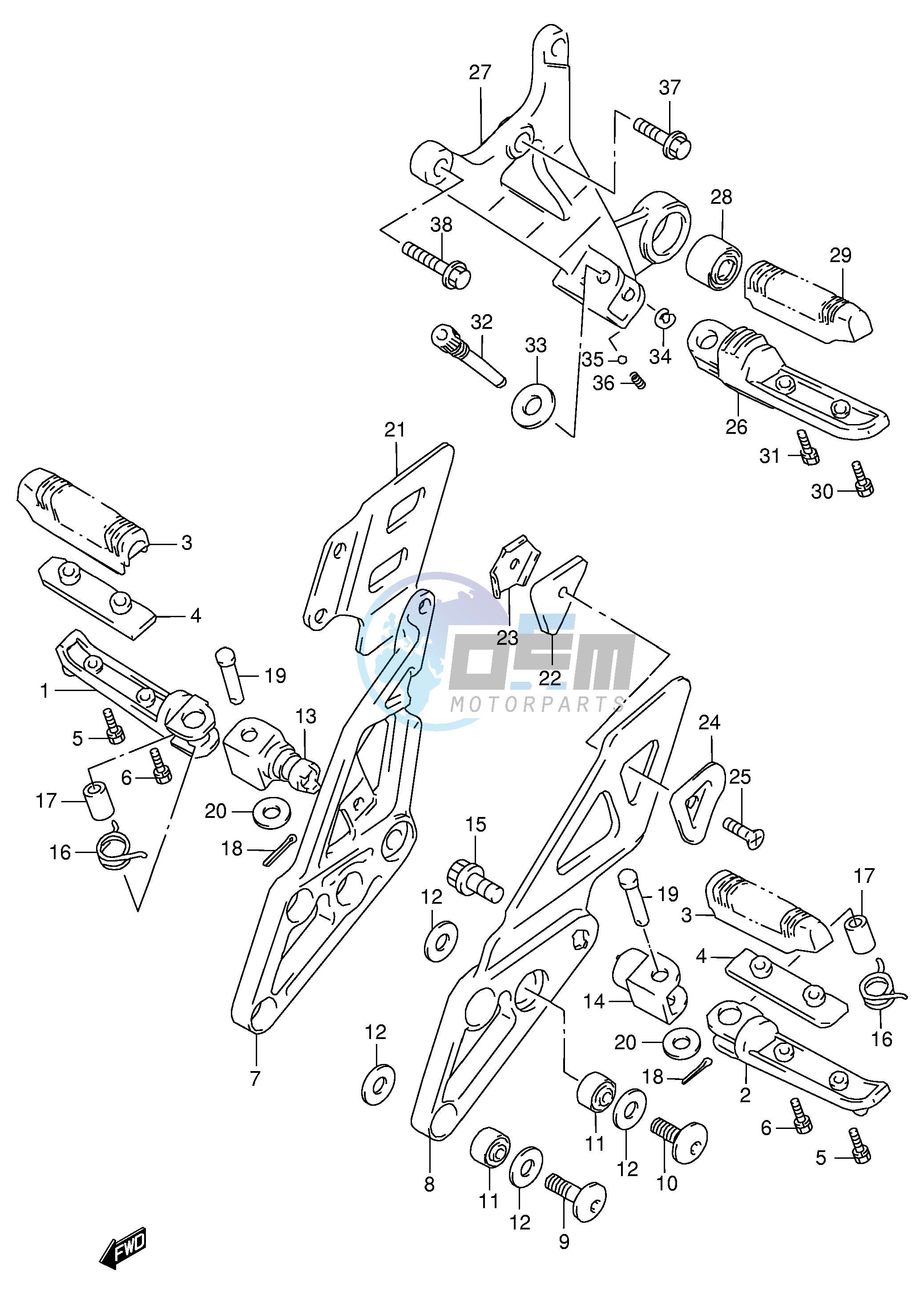 FOOTREST (MODEL P R)