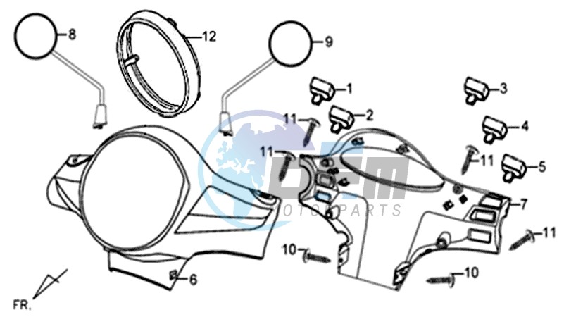 HEAD LIGHT COVER / MIRRORS / CONTROLS