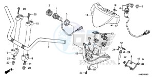 TRX680FAE TRX680 Europe Direct - (ED) drawing HANDLE PIPE