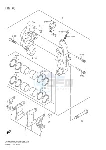 GSX1300R (E3-E28) Hayabusa drawing FRONT CALIPER