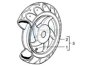 Zip 50 RST drawing Rear Wheel