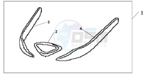 GL1800A Korea - (KO) drawing FRONT FENDER ORNA