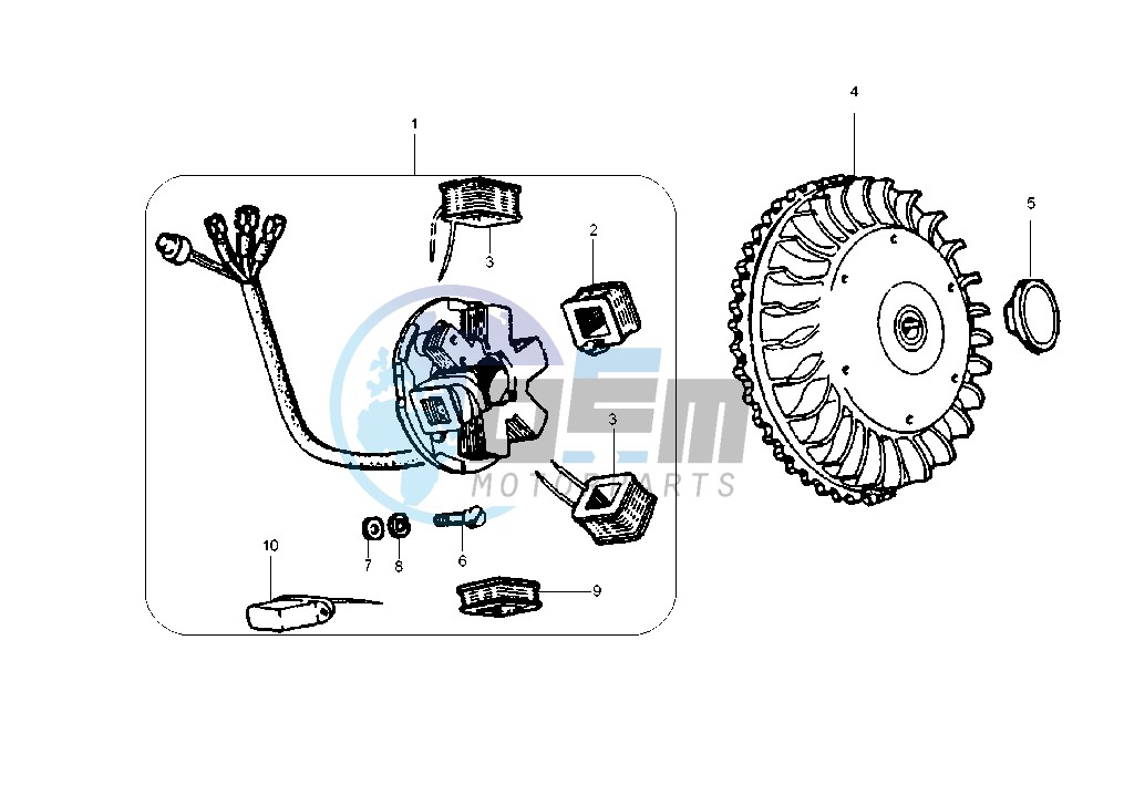 Flywheel magneto