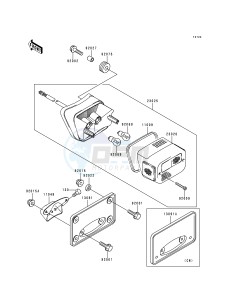 VN 1500 E [VULCAN 1500 CLASSIC] (E1) [VULCAN 1500 CLASSIC] drawing TAILLIGHT-- S- -