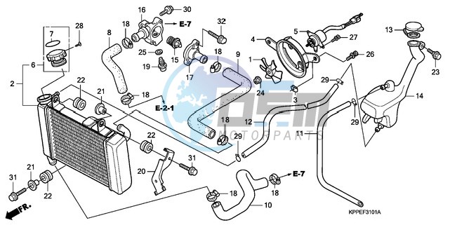 RADIATOR (CBR125RW7/RW9/RWA)