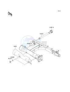 VN 1600 A [VULCAN 1600 CLASSIC] (A6F-A8FA) A7F drawing SWINGARM