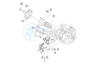 MP3 400 ie mic (USA) USA drawing Camshaft - Rocking levers support unit