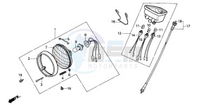 C90Z 50 drawing HEADLIGHT/SPEEDOMETER (1)