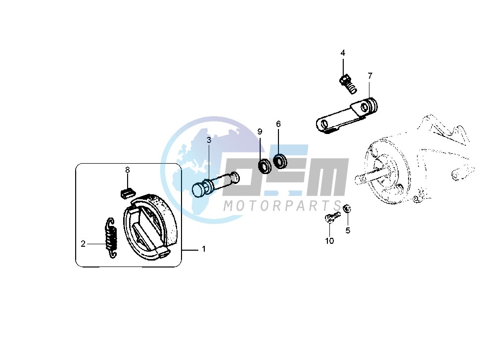 Rear brake shoes