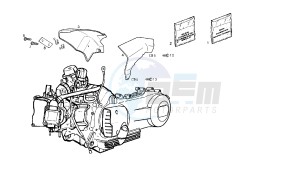 GP1 LOW SEAT - 125 CC VTHPS1B1A EU3 drawing ENGINE COVER