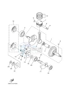 YS125-5C YS125 (BT41) drawing CRANKSHAFT & PISTON