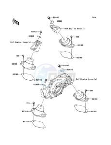 JET SKI STX-12F JT1200-D1 FR drawing Engine Mount