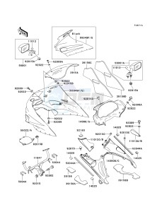 ZX 1100 D [NINJA ZX-11] (D1-D3) [NINJA ZX-11] drawing COWLING -- ZX1100-D2- -