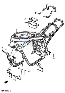 GSX-R1100 (G-H-J) drawing FRAME