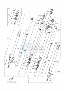 XSR900 MTM850 (BAE8) drawing FRONT FORK