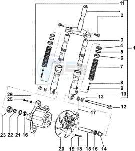 Zip 125 4T drawing Fork-disc brake