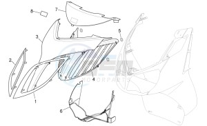 Sport City 125-200 e2 125-200-250 drawing Front body - Front cover