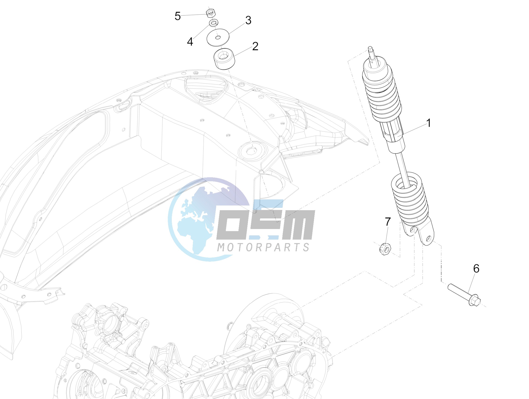 Rear suspension - Shock absorber/s