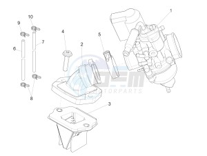 Zip 50 SP Euro 2 drawing Carburettor assembly - Union pipe