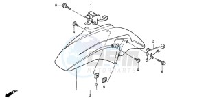 CB600F CB600F drawing FRONT FENDER (CB600F2/F22/3/4)