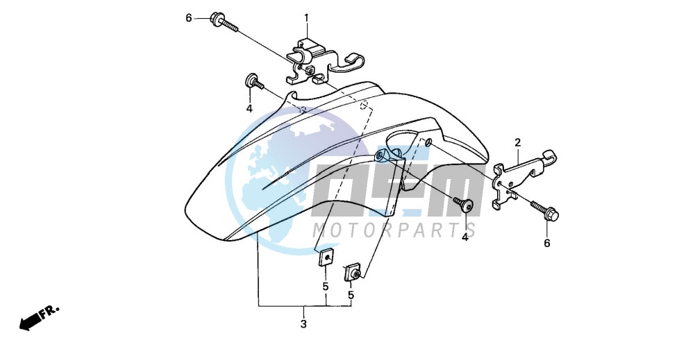 FRONT FENDER (CB600F2/F22/3/4)