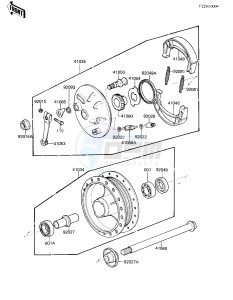 KZ 250 L [CSR BELT] (L1) [CSR BELT] drawing FRONT HUB_BRAKE