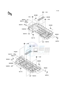 KVF700 D [PRAIRIE 700 4X4 TEAM GREEN SPECIAL EDITION] (D1) D1 drawing FOOTRESTS