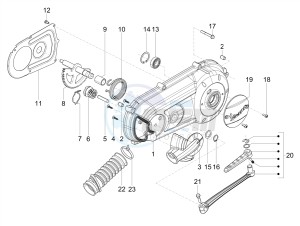 SXL 125 4T 3V drawing Crankcase cover - Crankcase cooling