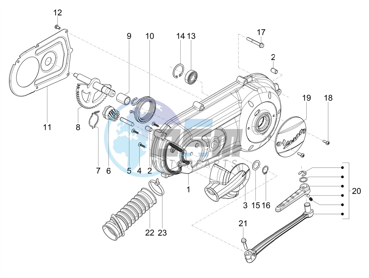 Crankcase cover - Crankcase cooling