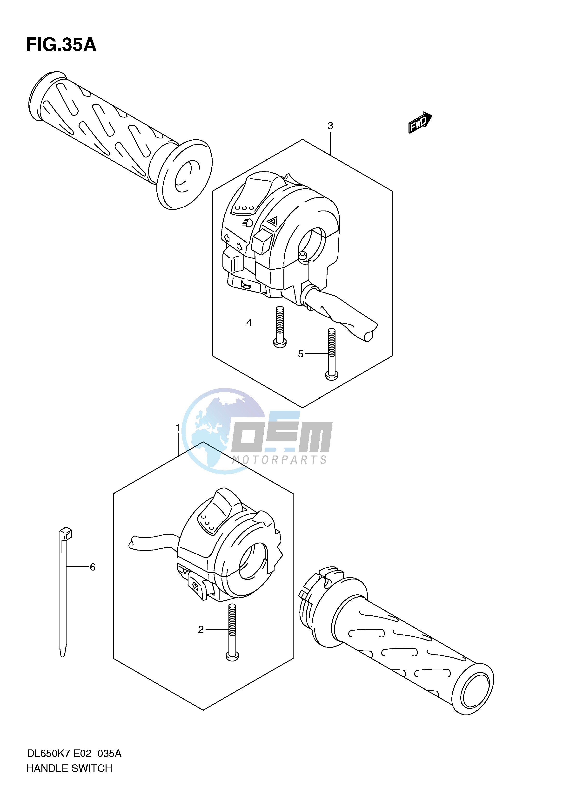 HANDLE SWITCH (MODEL K9 P37,MODEL L0)