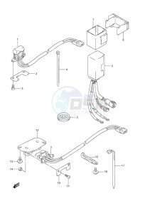 DF 9.9 drawing PTT Switch Power Tilt/Tiller Handle