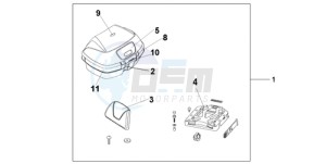 NT700VAA UK - (E / ABS MKH) drawing TOP BOX 45L