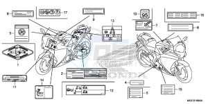 VFR1200FDF VFR1200F Dual Clutch E drawing CAUTION LABEL