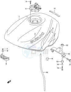 GS500 (P19) drawing FUEL TANK