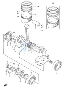 DR350 (E3) drawing CRANKSHAFT