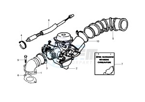 Fly 125 drawing Caburetor Assy