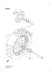 UH125ZE BURGMAN EU drawing FRONT WHEEL