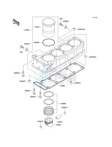 ZX 1100 D [NINJA ZX-11] (D1-D3) [NINJA ZX-11] drawing CYLINDER_PISTON-- S- -