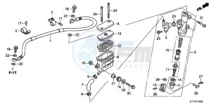 CBR125RC drawing REAR BRAKE MASTER CYLINDER