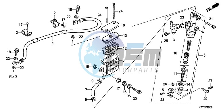 REAR BRAKE MASTER CYLINDER