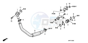 XL700VA9 UK - (E / ABS MKH SPC) drawing WATER PIPE